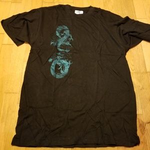 Kimono Japan Teal Metallic Dragon T-shirt